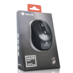 Souris Optique Sans Fils NGS Haze Grey 2,4 GHZ Avec Nano Récepteur - 800/1600 DPI - Gris — NGS · Smarty Paris 18e